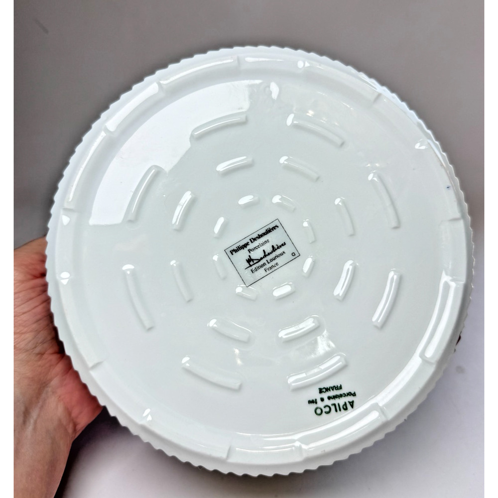 Apilco France 8" Porcelain Ribbed Souffle Casserole Serving Dish Vegetables Corn - Picture 7 of 9